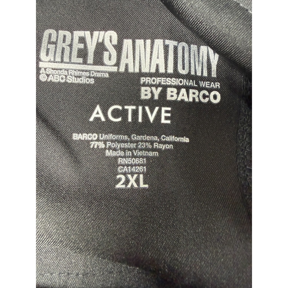 NEW Greys Anatomy By Barco Active Scrubs 4 Pocket Scrub Pants Black Size 2XL - Picture 7 of 8